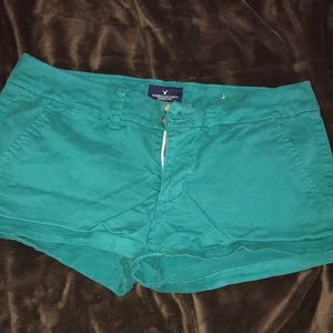 American Eagle teal shorts